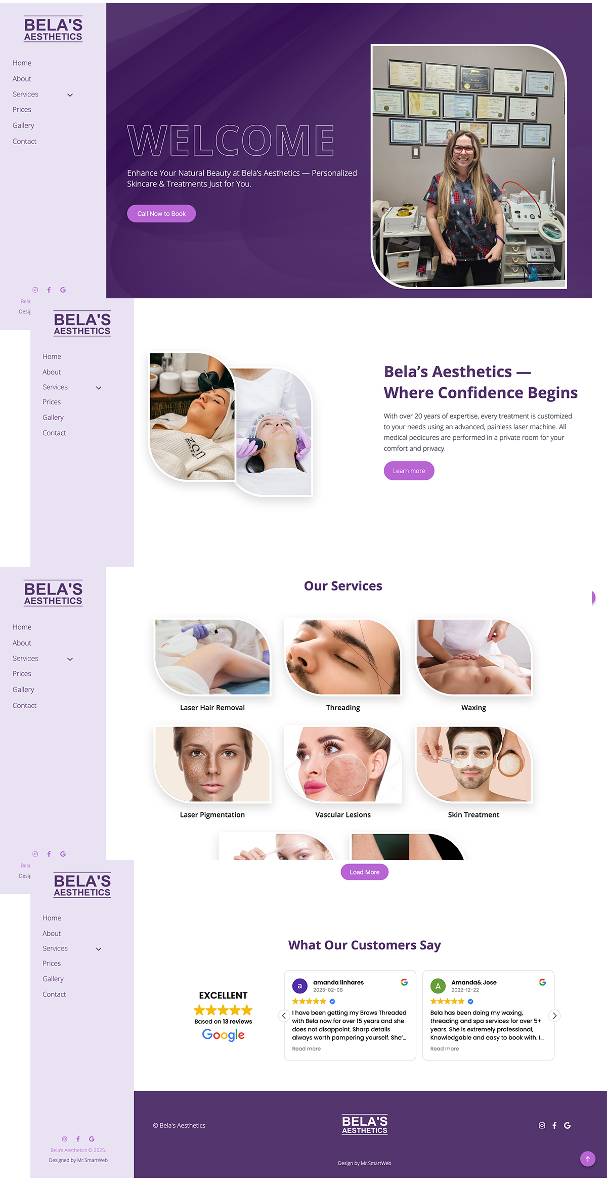 belasaesthetics Website